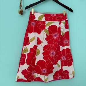 Beaded floral midi skirt